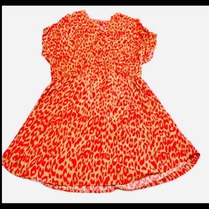 Pure Energy Cheetah Print Red/Tan Dress (2X)
